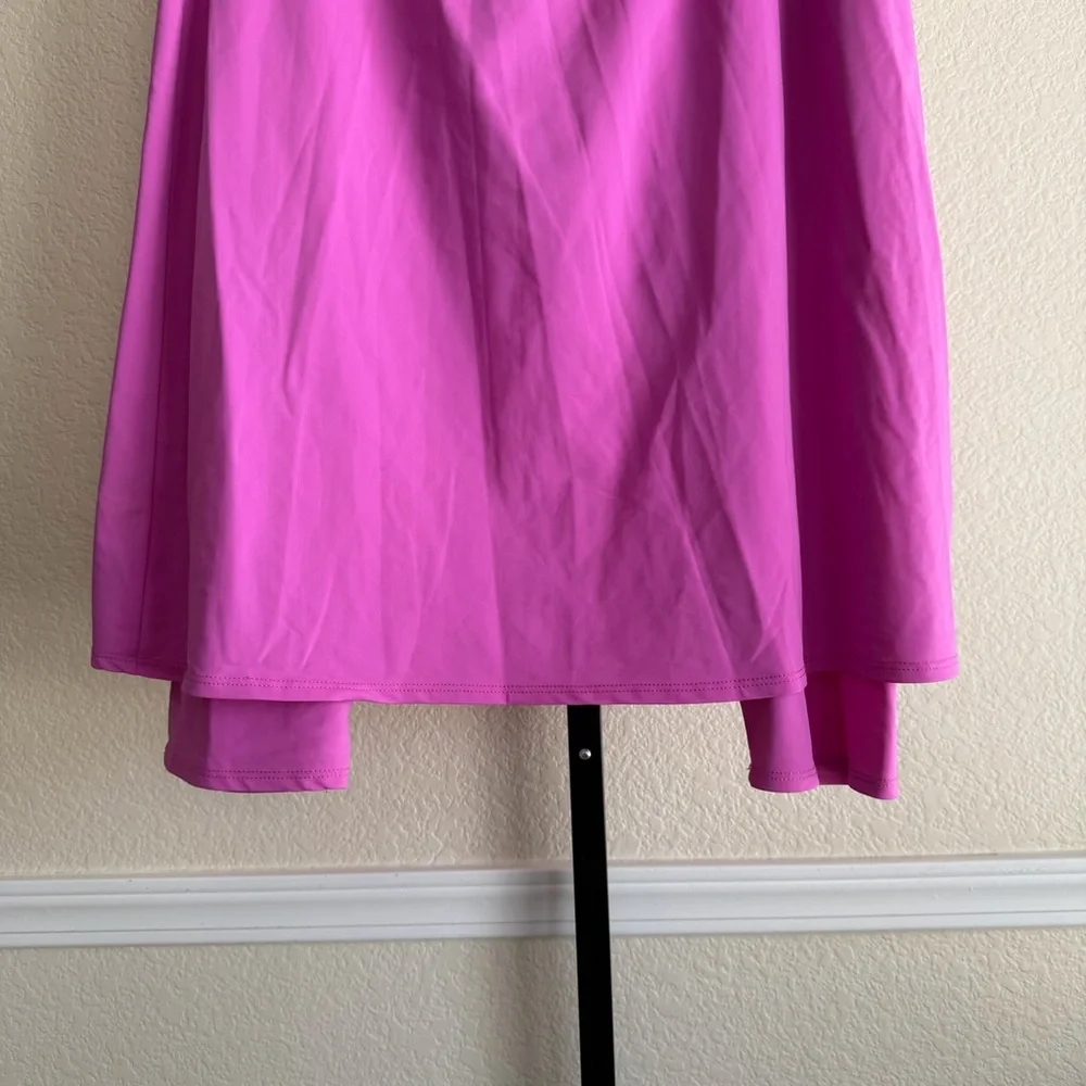 Women’s Pink Purple XL 1X Comfy Workout Athletic Modest Stretchy Leggings Skirt - Picture 4 of 10